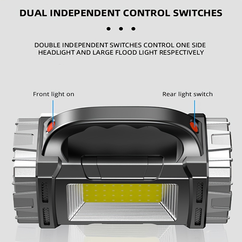 solar portable light super long standby unplugged portable searchlight flashlight for outdoor details 4