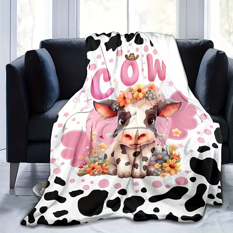 Soft discount cow blanket