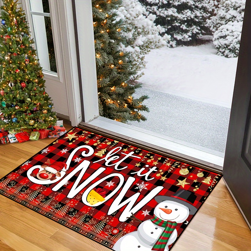 Let It Snow Outdoor Rug Indoor Mat Bedroom Mat Kitchen Mat 