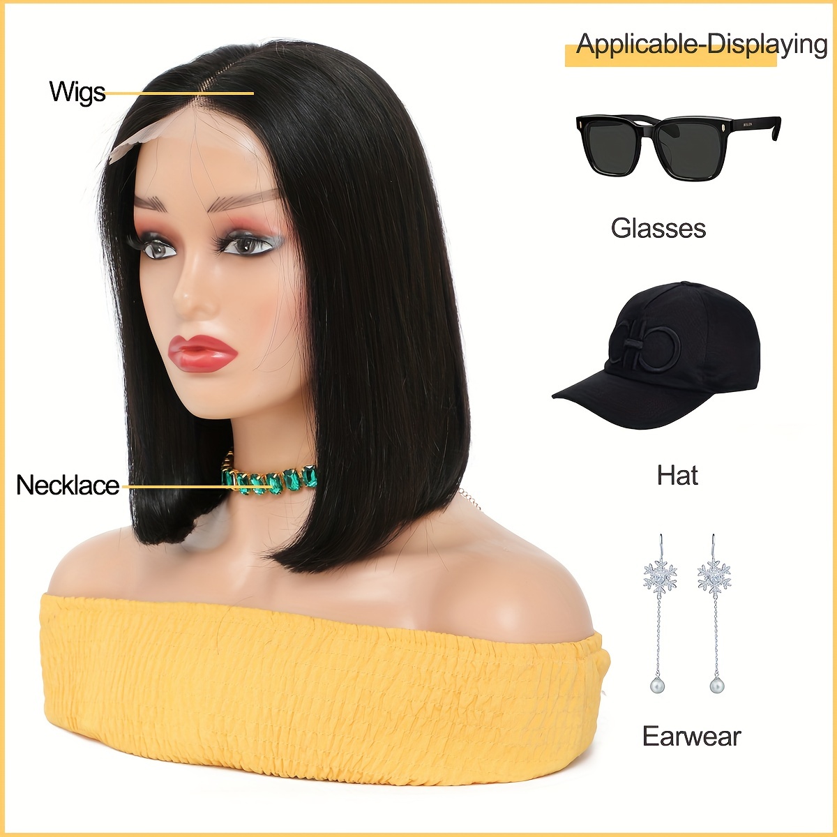 4pcs mannequin head for caps Foam Mannequin Head Model Wig Head Hat Display