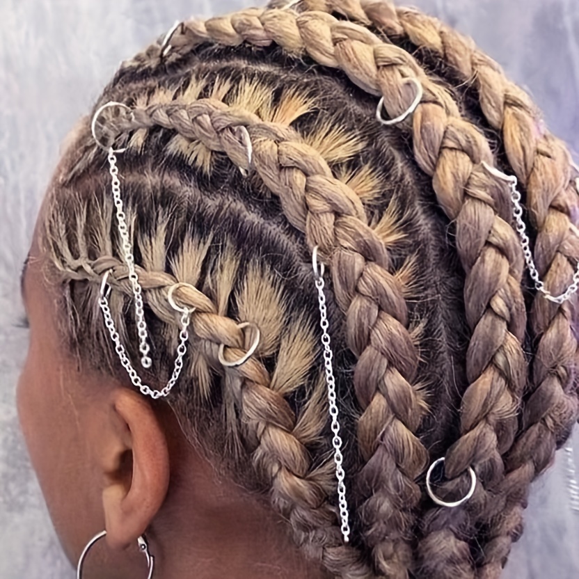 220 Pieces Braiding Hair Rings, 15 Style Hair Jewelry for Women Braid Hair  Clips Pendant Rings Headband Accessories, Hair Jewels for Braids Hair
