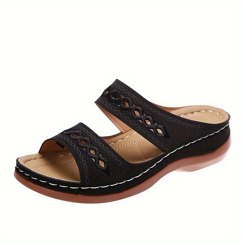 Women's Wedge Slip-on Slippers, Women Shoes