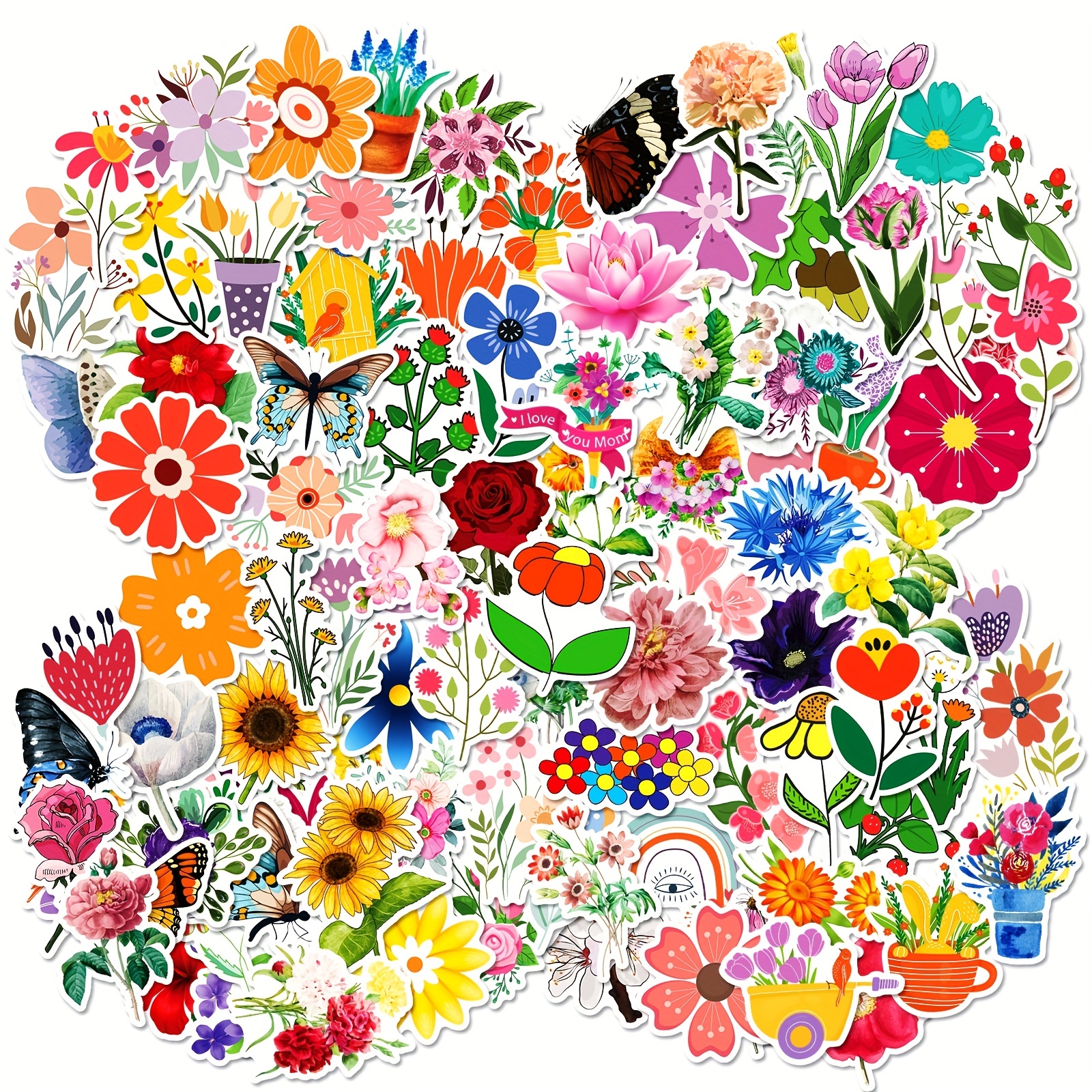 Flower Stickers - Temu
