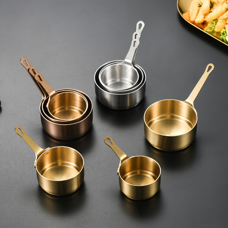 Stainless Steel Mini Sauce Pot Cooking Sauce Cup With Handle - Temu