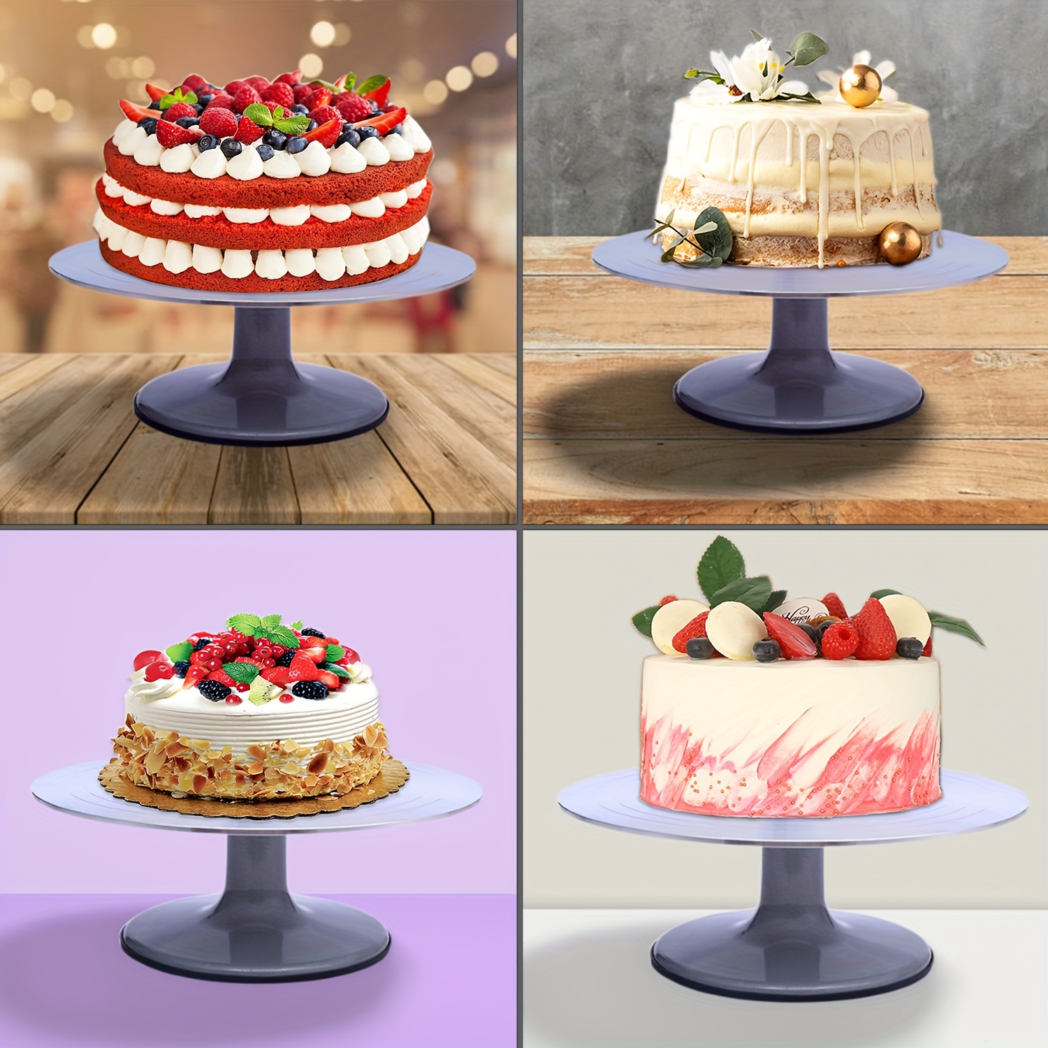 Cake Turntable Rotating Dessert Display Stand For Cake - Temu