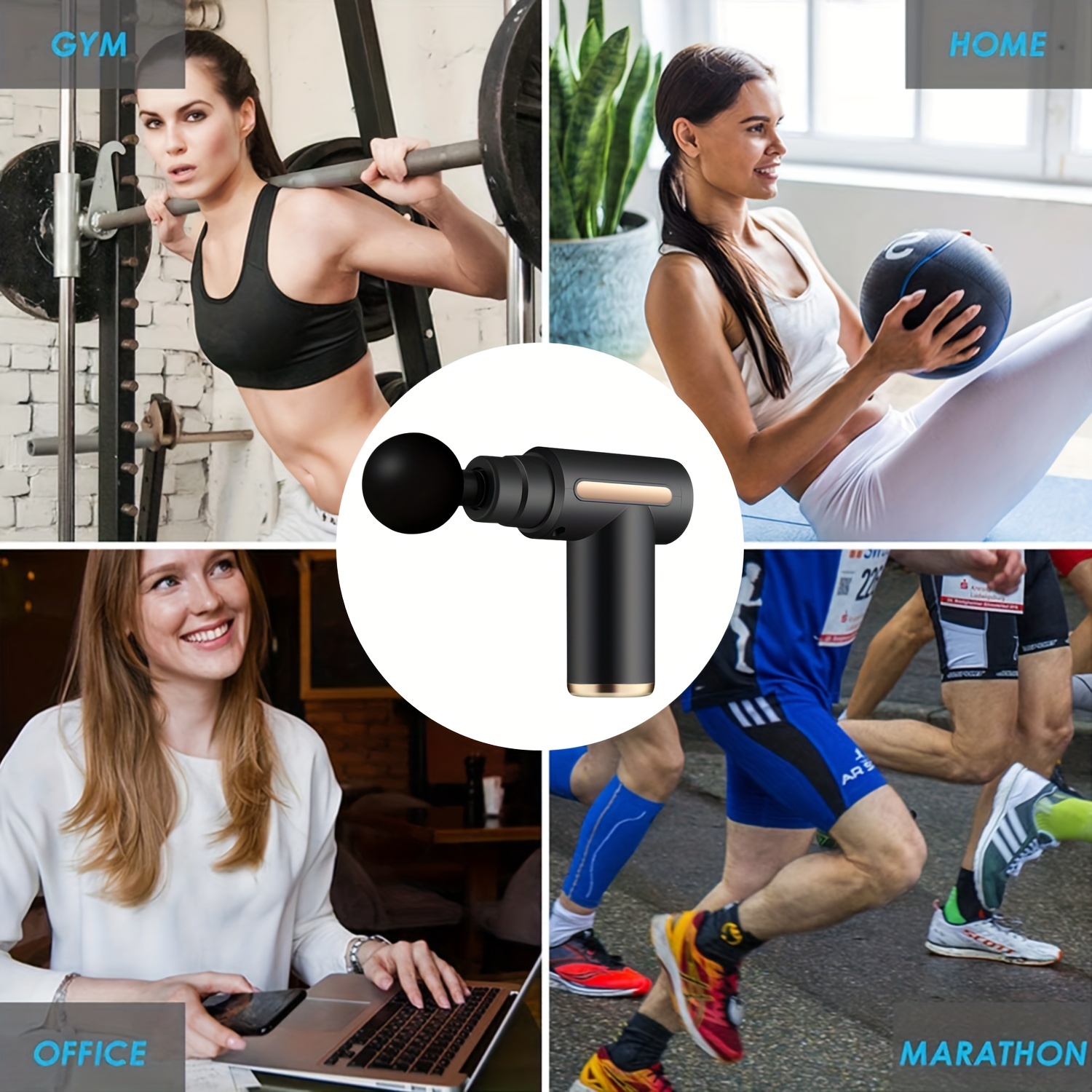 Mini Electric Massager Gun, Deep Tissue Percussion Electric Muscle Massager,  With 6 Adjustable Intensity Levels, 4 Heads, Portable Handheld Ultra-quiet  Brushless Motor, Relieves Muscle Tension, For Sports Gym - Temu