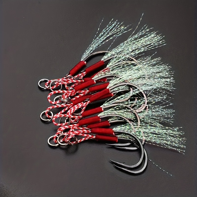Fish Hooks Flasher Rig Barbed Hook saltwater and freshwater