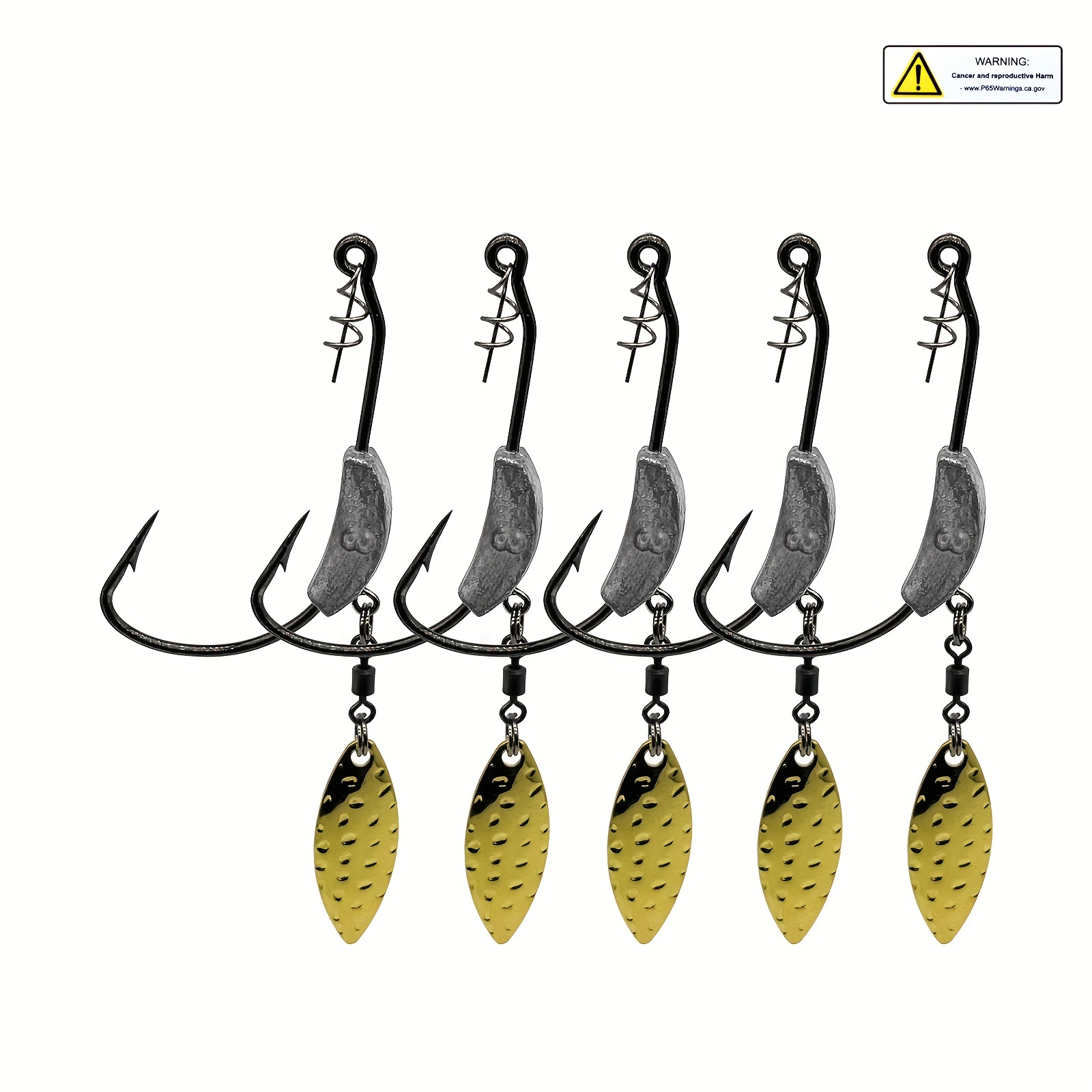 5pcs Weighted Hook With Twist Lock, Spring Hook Swim Bait Fishing Hook With  Twistlock Pin For Soft Lures 0.2oz/ 0.21oz/ 0.26oz/ 0.32oz