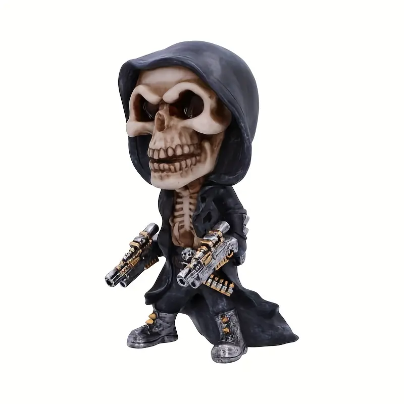 Spooky Skeleton Statue Ornament - Add a Mechanical Touch to Your Home Decor  This Halloween!