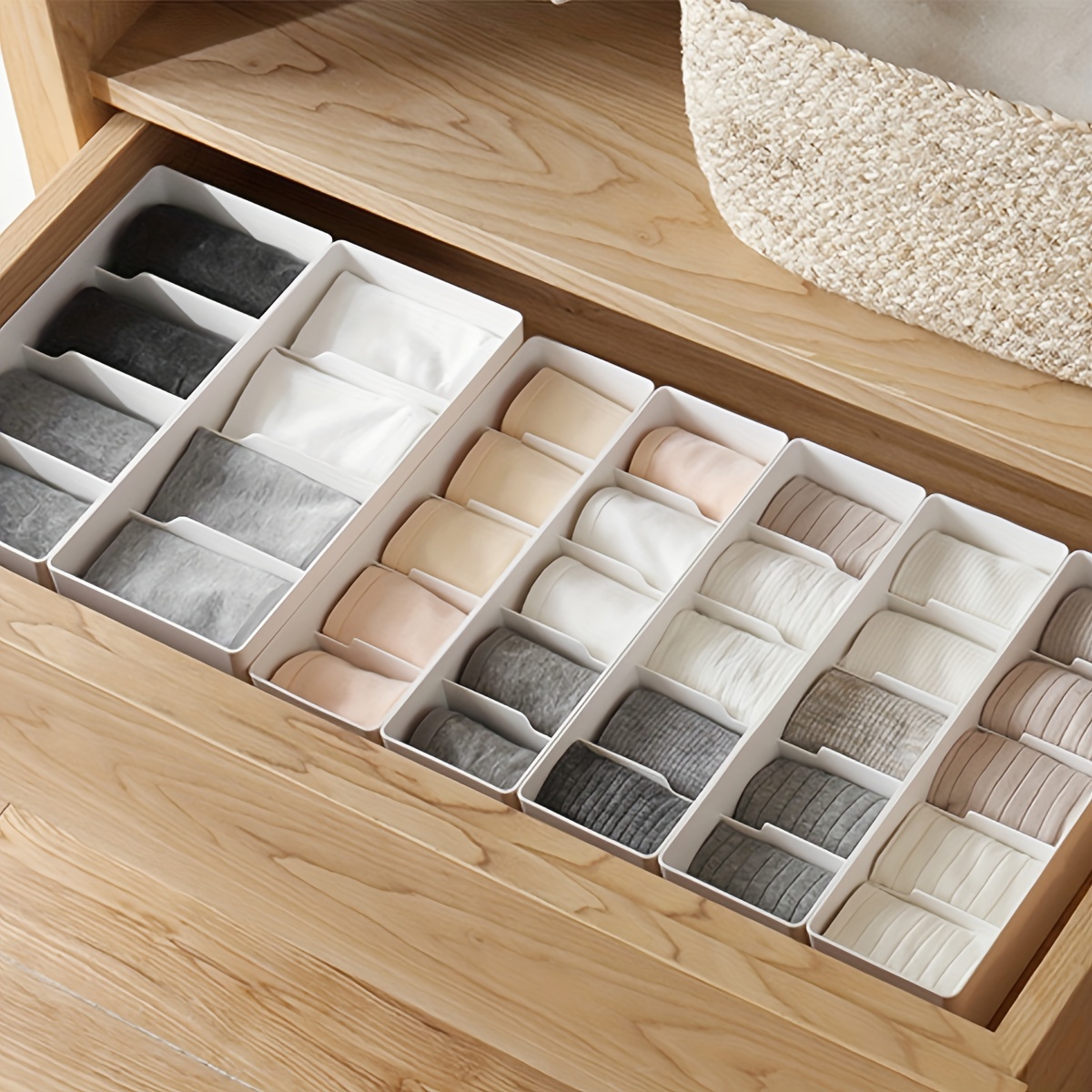 Socks Underwear Storage Dividers Drawer Organizer Fabric - Temu