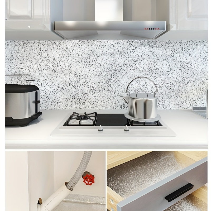 Con el papel tapiz adhesivo de aluminio es mucho más sencillo el mantener  limpia y protegida tu cocina de las manchas y derrames de comida.…