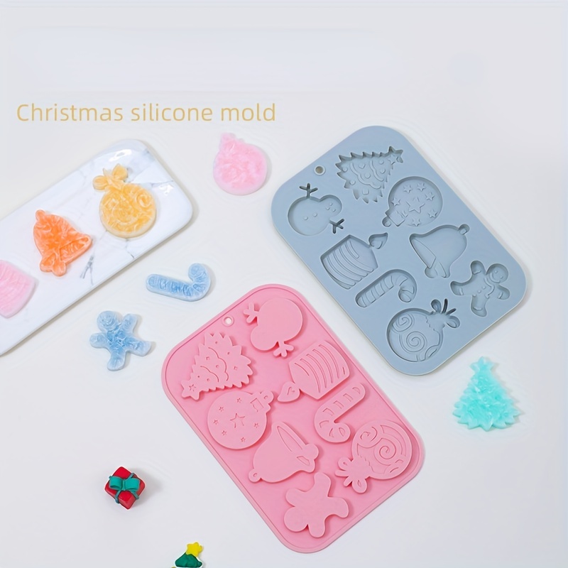 Christmas Lollipop Candy Mold And Sticks 8 Cavities Silicone - Temu