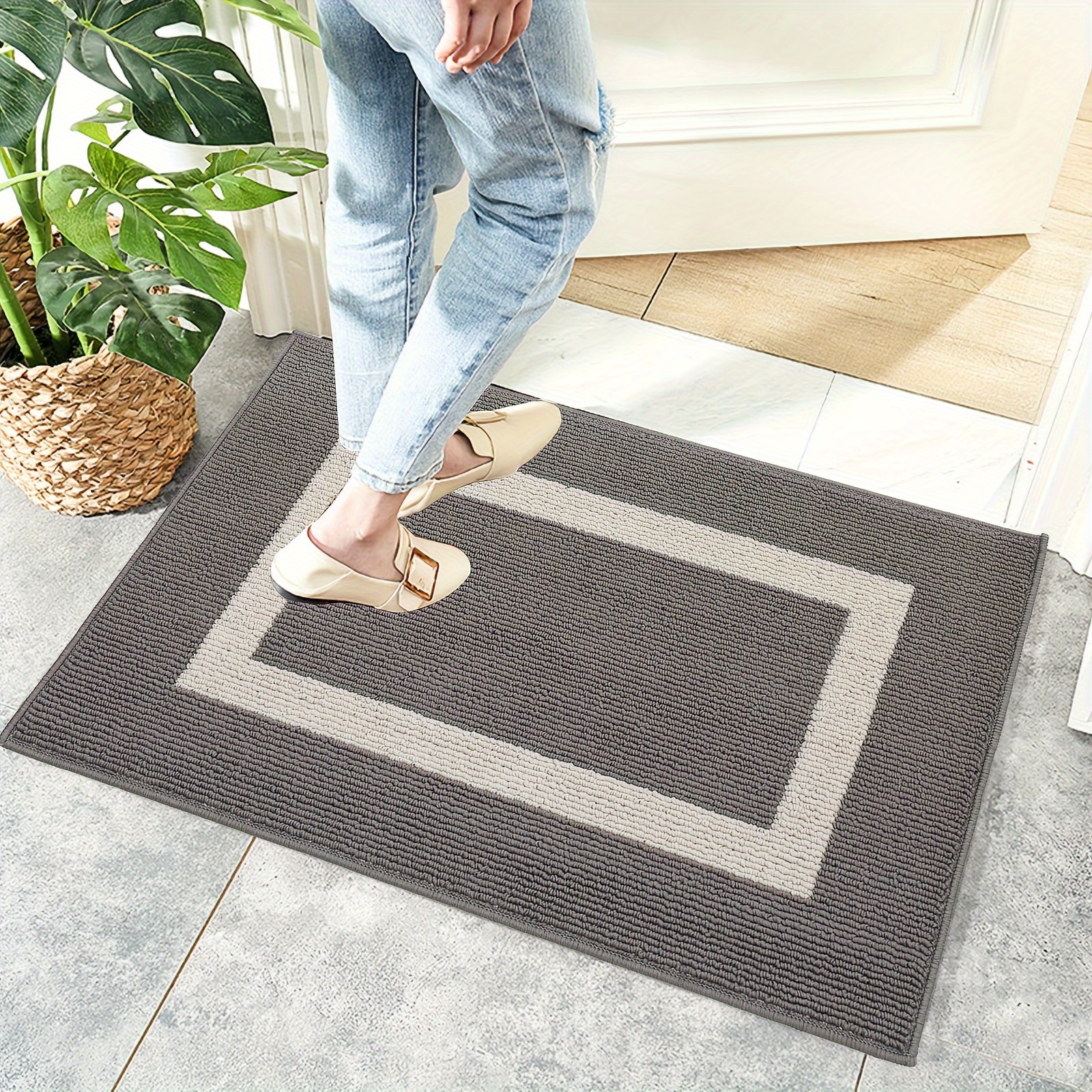 Color G Door Mats Indoor, 20x32 Dark Grey Front Door Mat Indoor