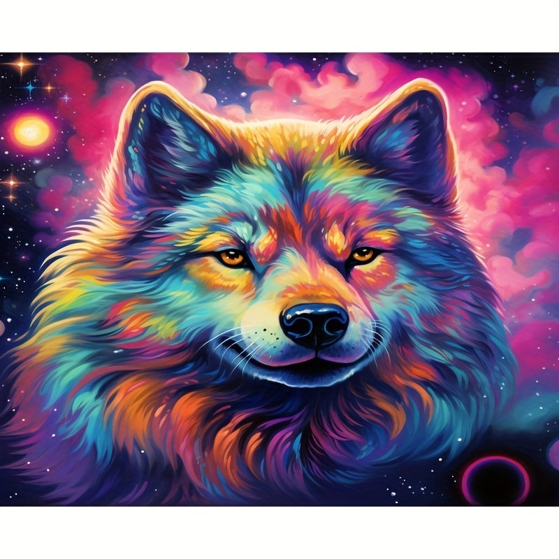 5D DIY Diamond Painting Moonlight Wolf Dog Cat Animal Kits Full Round Drill  Embroidery Crafts Mosaic