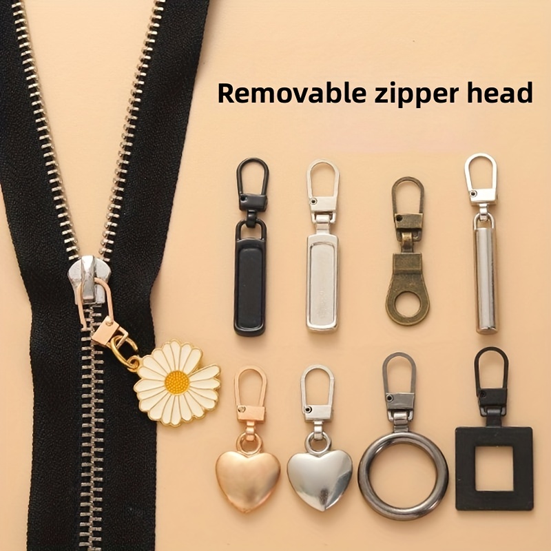 10pcs Zipper Pull Metal Zipper Slider Zipper Head Repair Kits DIY  Accessories