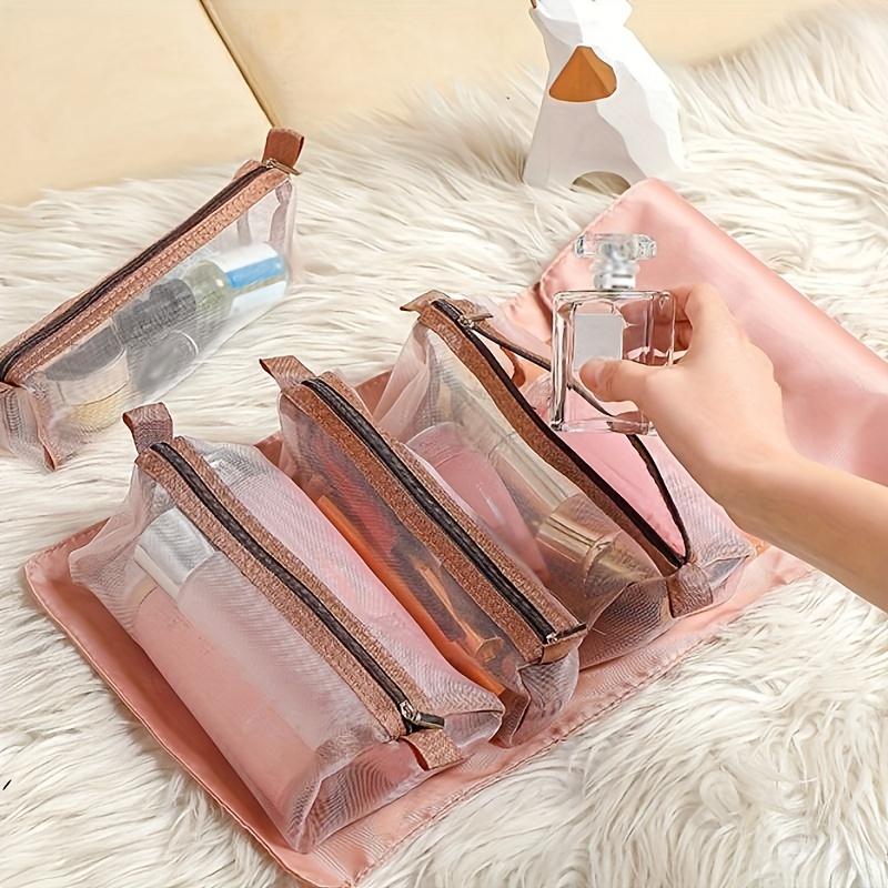 Package Nylon Mesh Cosmetic Zipper Bags Makeup Pouches - Temu