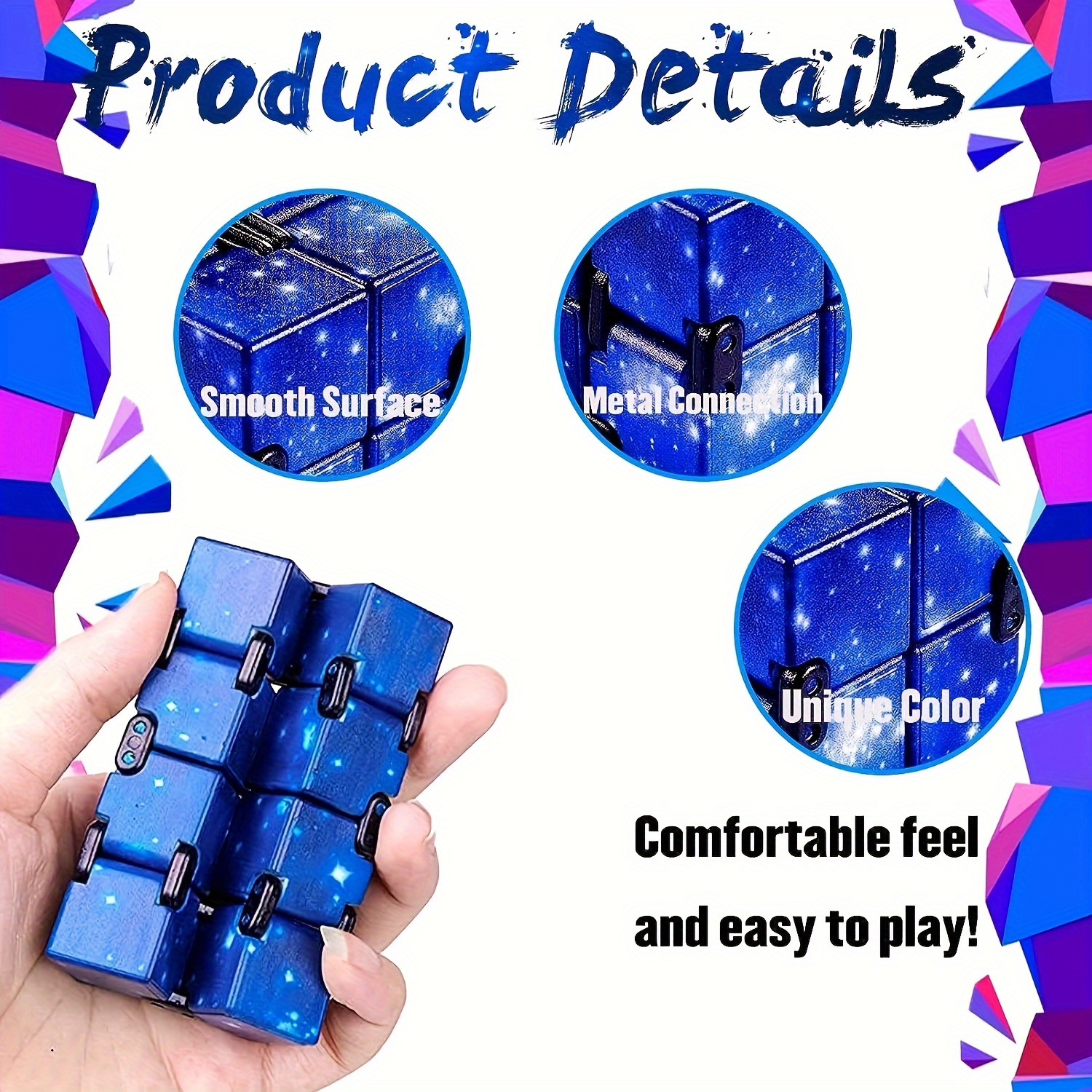 Infinity Cube (4 Colors) Toy for Reducing Stress and Anxiety Fidget To