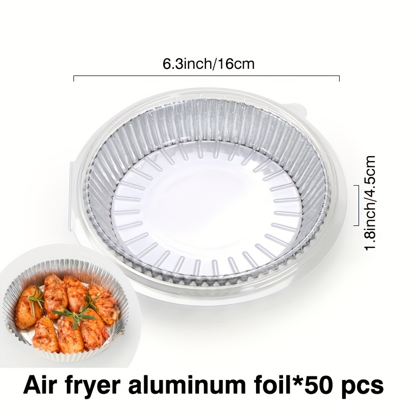 10PCS 6 Pouces/7 Pouces Air Fryer Tin Papier Assiette Ronde - Temu