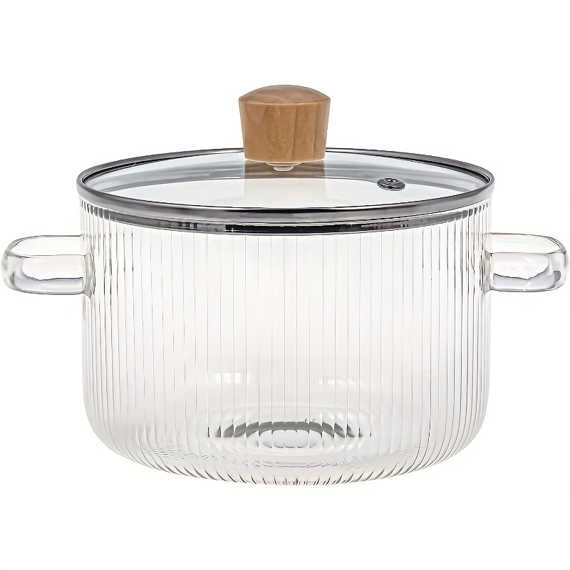 Cooking Pot, Glass Cooking Pot With Lid, Heat Resistant