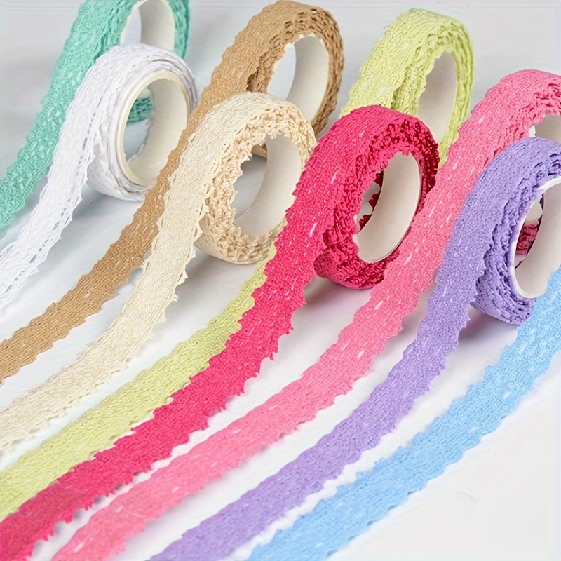 Cute Solid Color Fabric Lace Hollow Bilateral Lace Tape - Temu