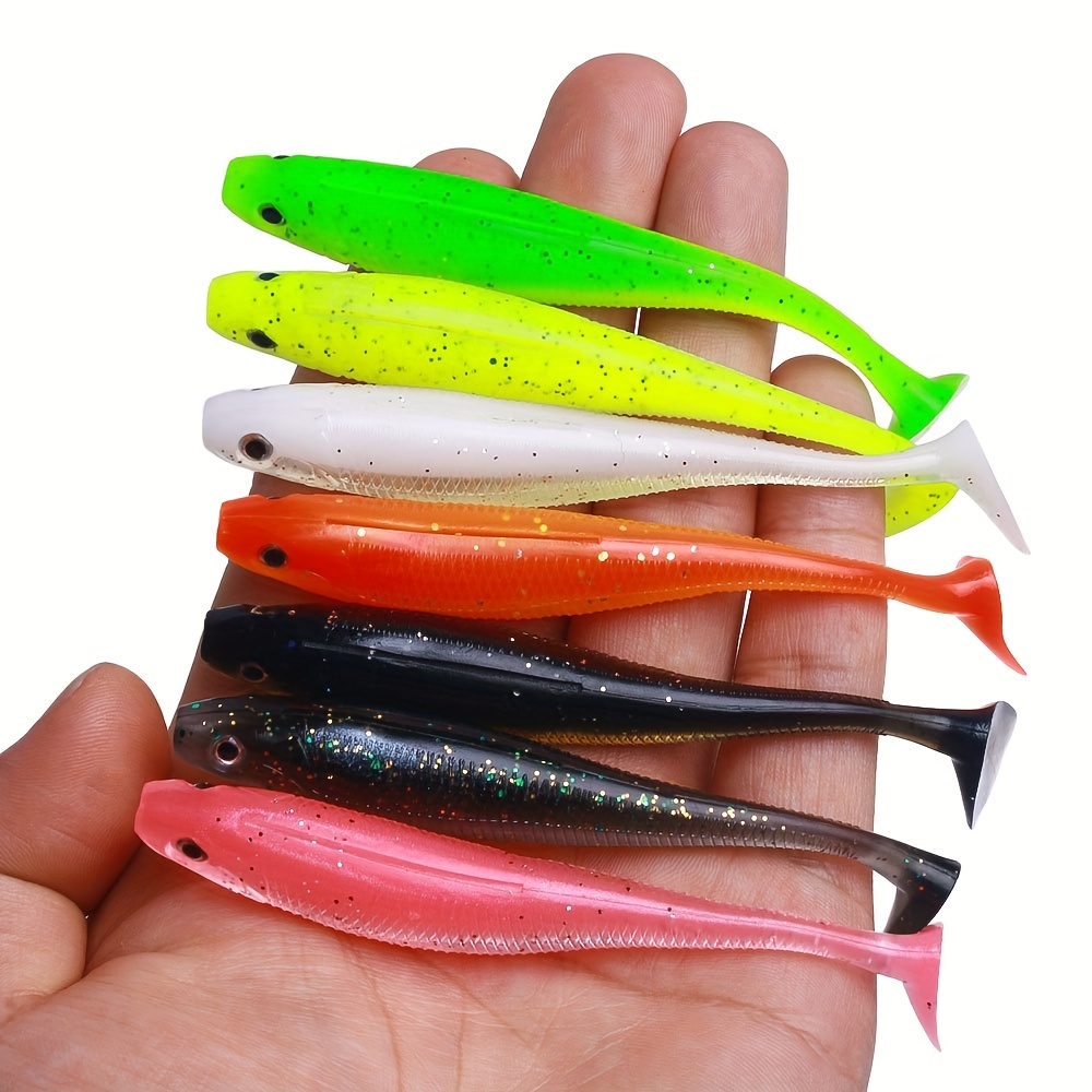 Fishing 6pcs/lot 80mm 15g Pre-Rigged Jig Head Soft Fishing Lures