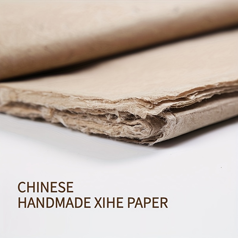 

10pcs Chinese Hemp Paper, Used For Freehand Calligraphy And Traditional Chinese Painting Creation, Diy Handbook Material And Simple And Natural Wrapping Paper/background Paper