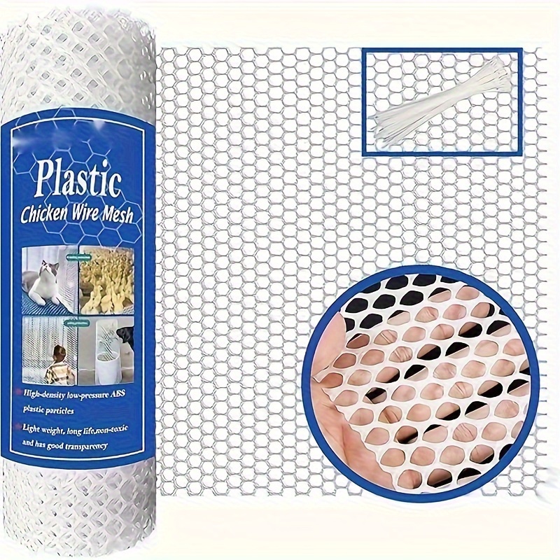 1 Paquete Malla Alambre Plástico Pollos Rollos Plástico - Temu