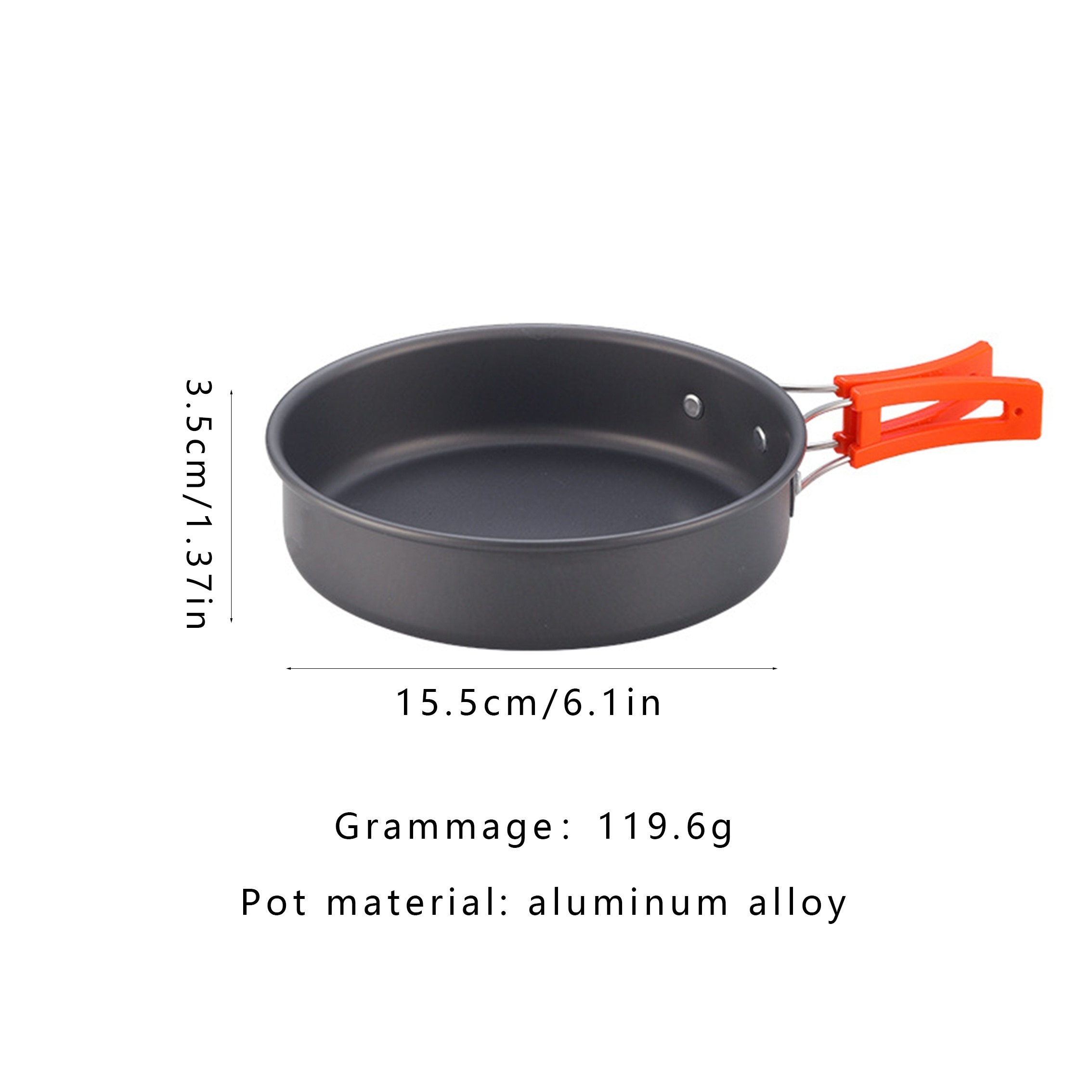 Frying Pan Small Round Mini Aluminum Non Stick Fry Pan 6.1/4 With