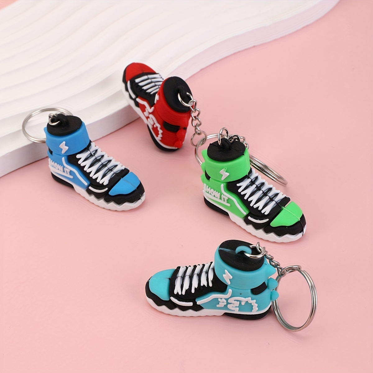 1pc High-top Shoe Shaped Bag Charm Keychain For Women, School