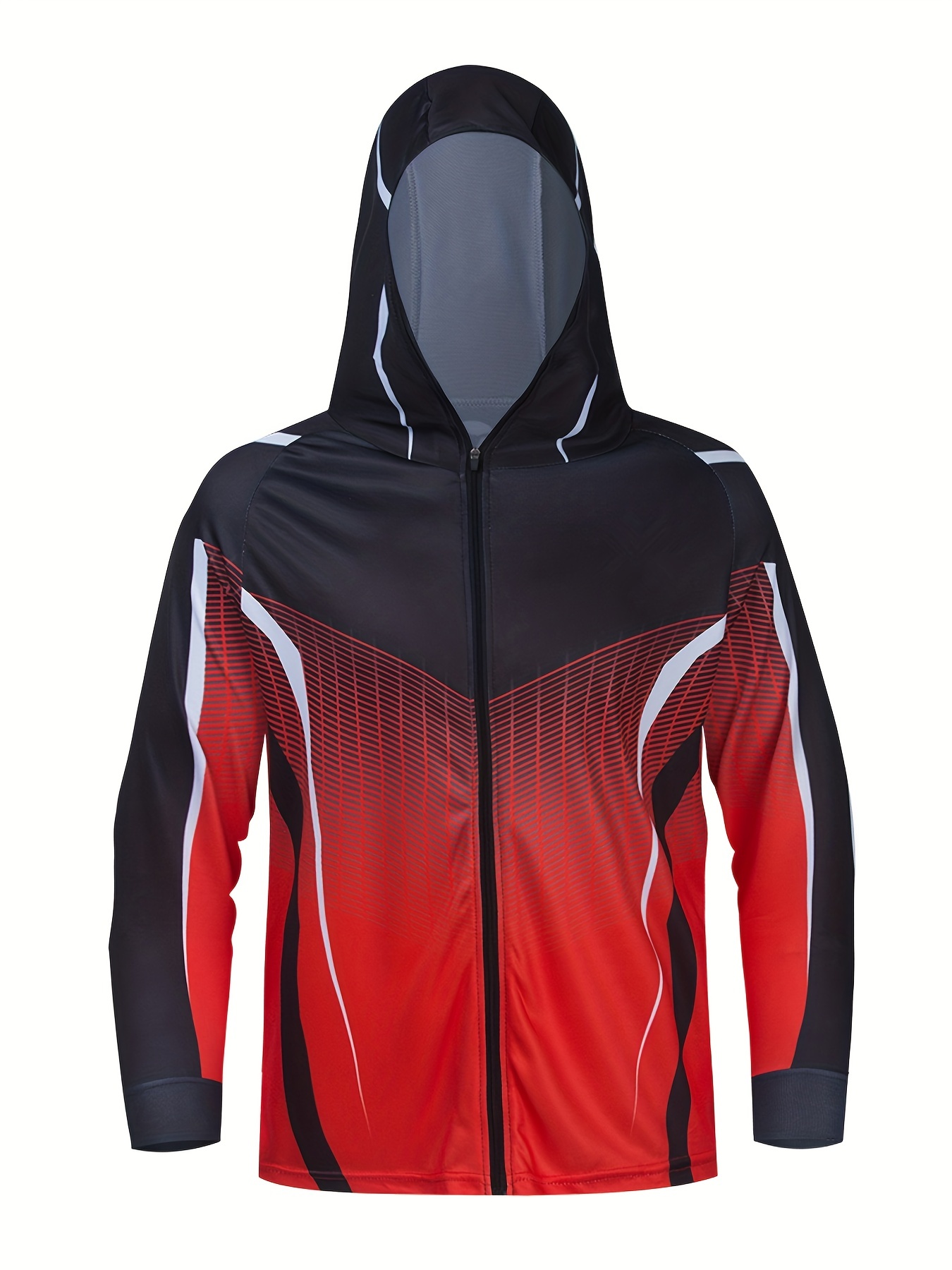 Men's Upf 50+ Sun Protection Hooded Jacket Active Slightly - Temu