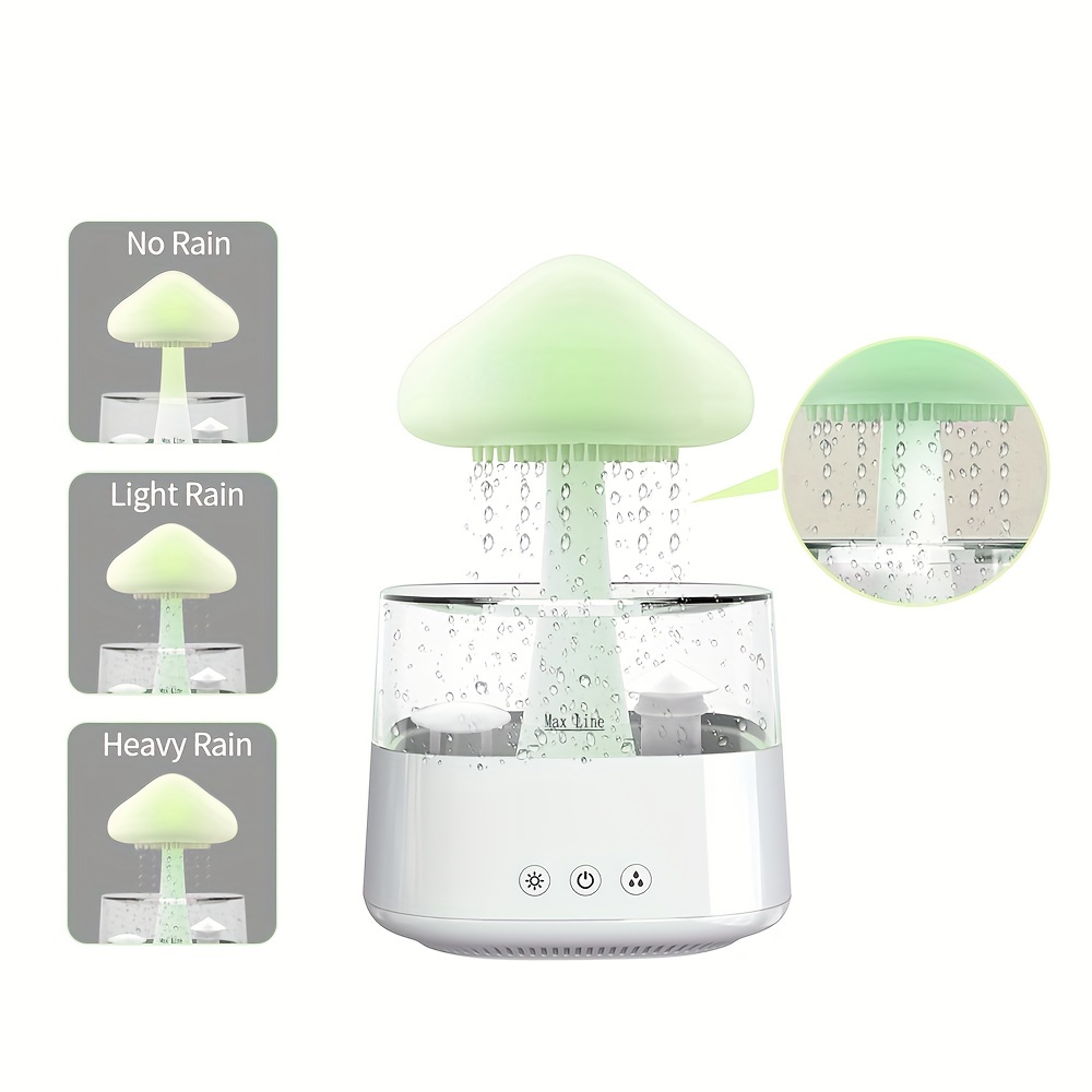 Weljoy Plastic Zen Raining Cloud Night Light Aromatherapy Essential Oil  Diffuser Micro Humidifier Desk Fountain Bedside Sleeping Relaxing Mood  Water Drop Sound (White) : : Home & Kitchen