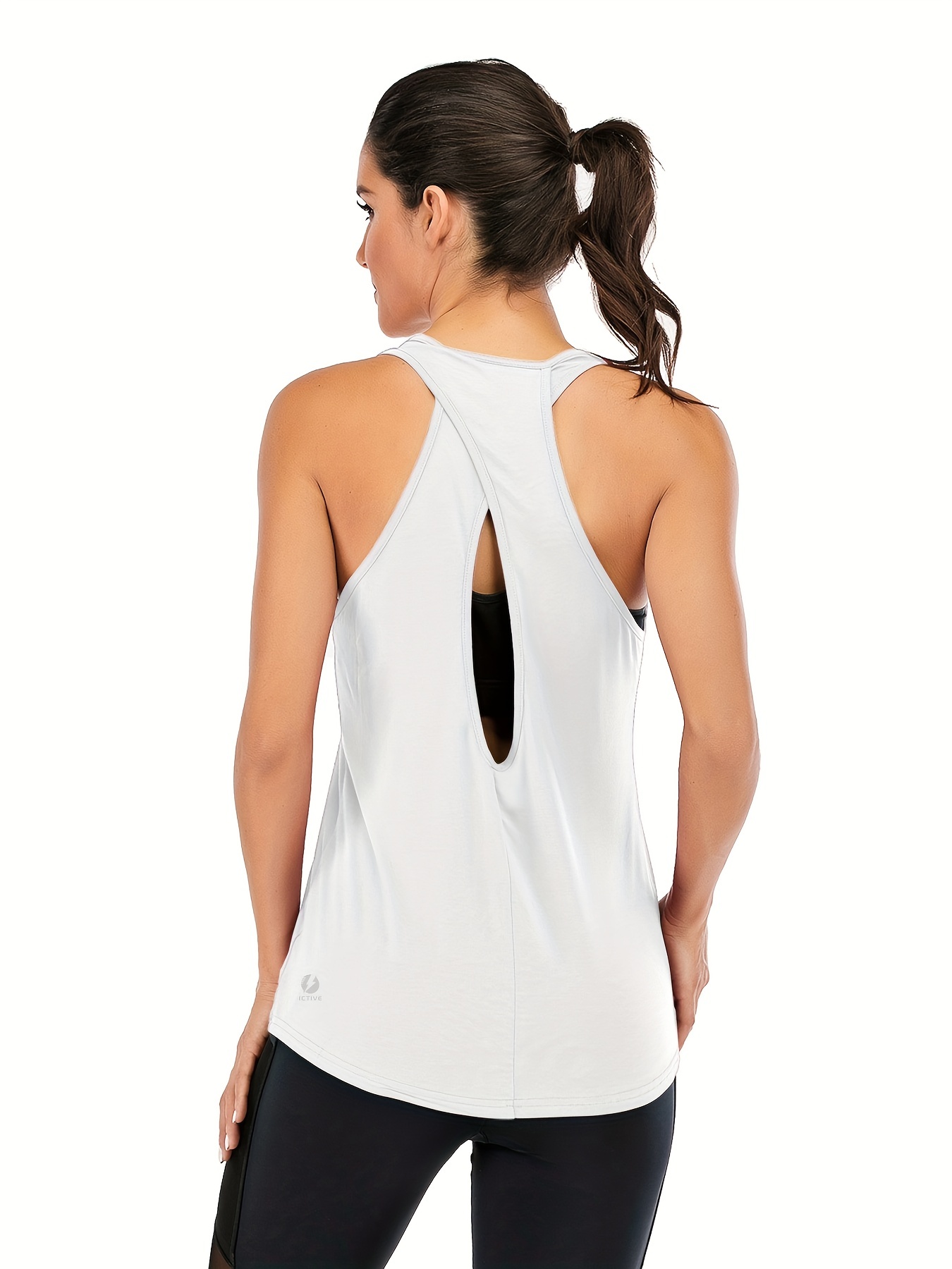 Sleeveless T-shirt with open back - Women