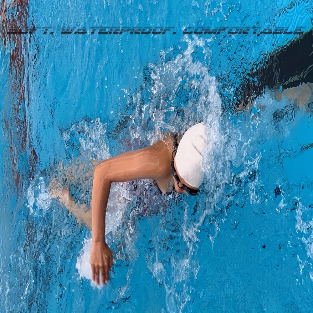 Unisex Silicone Swim Cap Waterproof Comfortable Swimming Cap