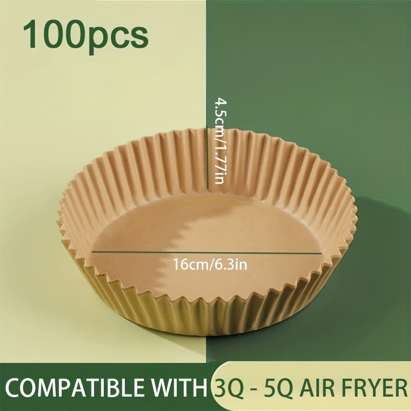 50/100pcs, Disposable Air Fryer Liners, (6.3''/7.87''), Paper Air Fryer  Liner Pots, Paper Basket Bowls, Baking Trays, Air Fryer Disposable Paper  Liner