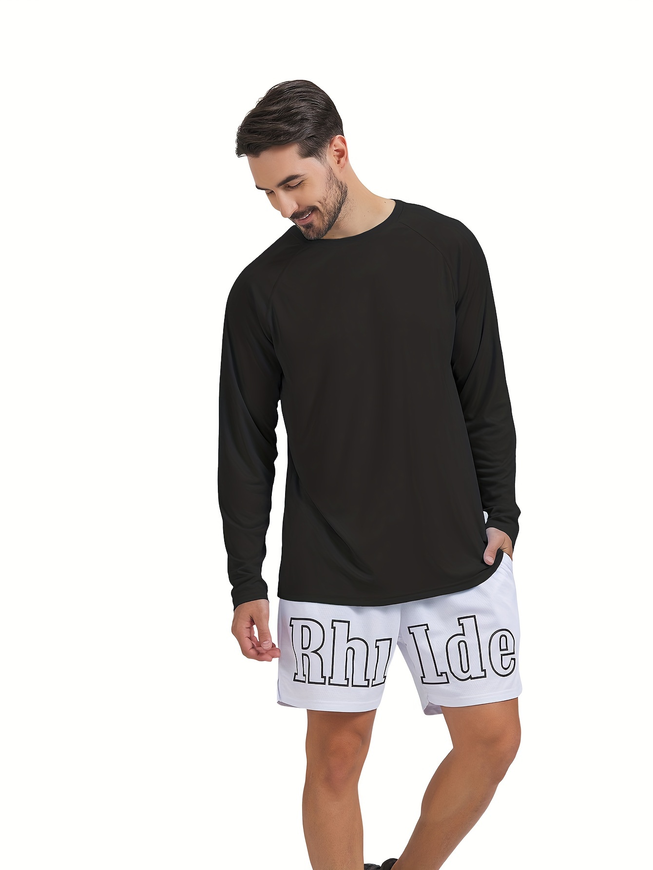 Men's Full Body Pattern Long Sleeve T-Shirt, Anti-uv Sunscreen Sun Protection Fishing Shirt Breathable Quick Dry Fishing Jersey For Trekking