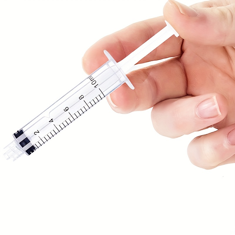 10ml Syringes 14Ga 1.5” Blunt Tip Needle Storage Caps – Glue Applicator,  Oil Dispensing (Pack of 5)