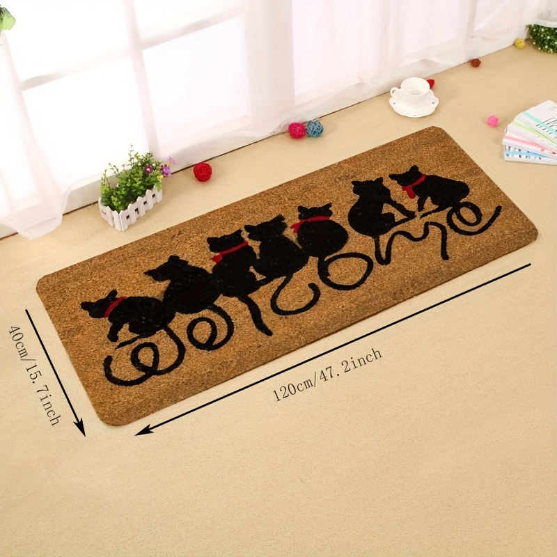 Four Cats Doormat Non-Slip Door Mat Waterproof Rugs Indoor Carpet