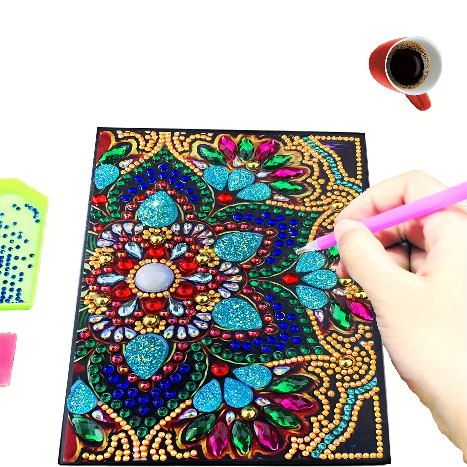 5d Diamond Painting Art Diy Cross Stitch Notebook Blank A5 - Temu