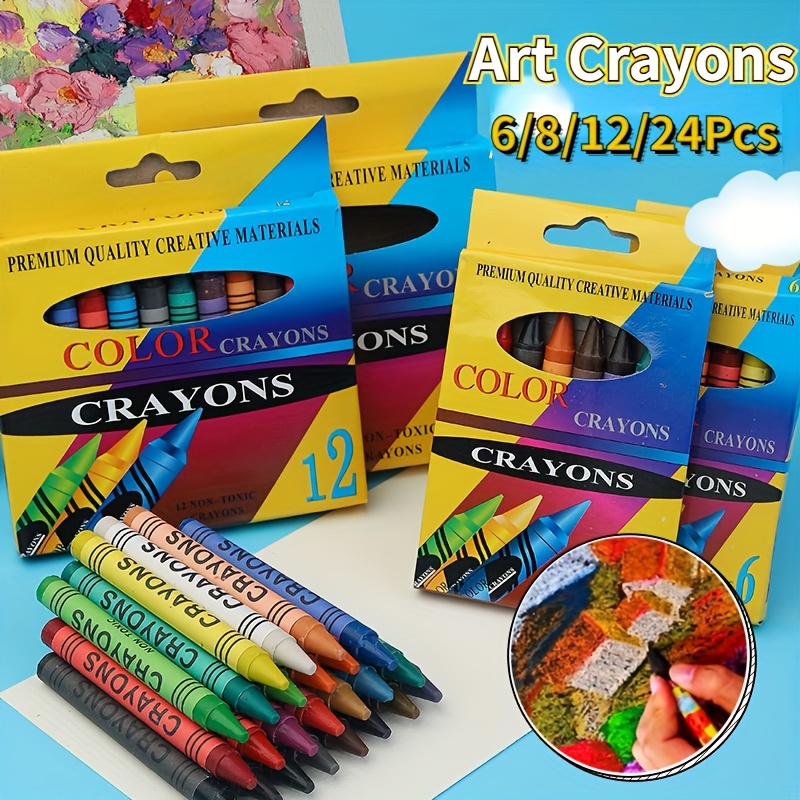 24/12pcs Clean Hands Children Peanut Crayons Washable Safe and Non-toxic  Water-soluble Paintbrush Painting Stick Kids Art Set