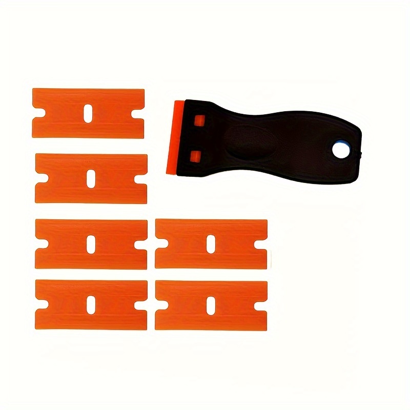 1 set plastic razors scrapers label removal tools   removes wall paint stickers and vinyl   Product details 1