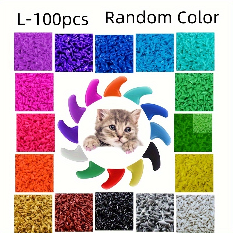 Silicone Cat Nail Caps Tips Colorful Soft Paws Covers for Pet Kitty Claws  20pcs