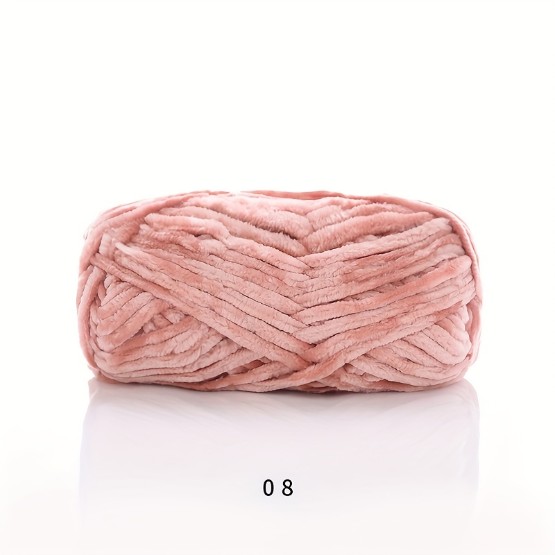 Fil chenille Grosse Laine peignée Fil à tricoter Super épais doux lisse  Naturel Soie Pelote de laine à tricoter Crochet DIY F3S1636