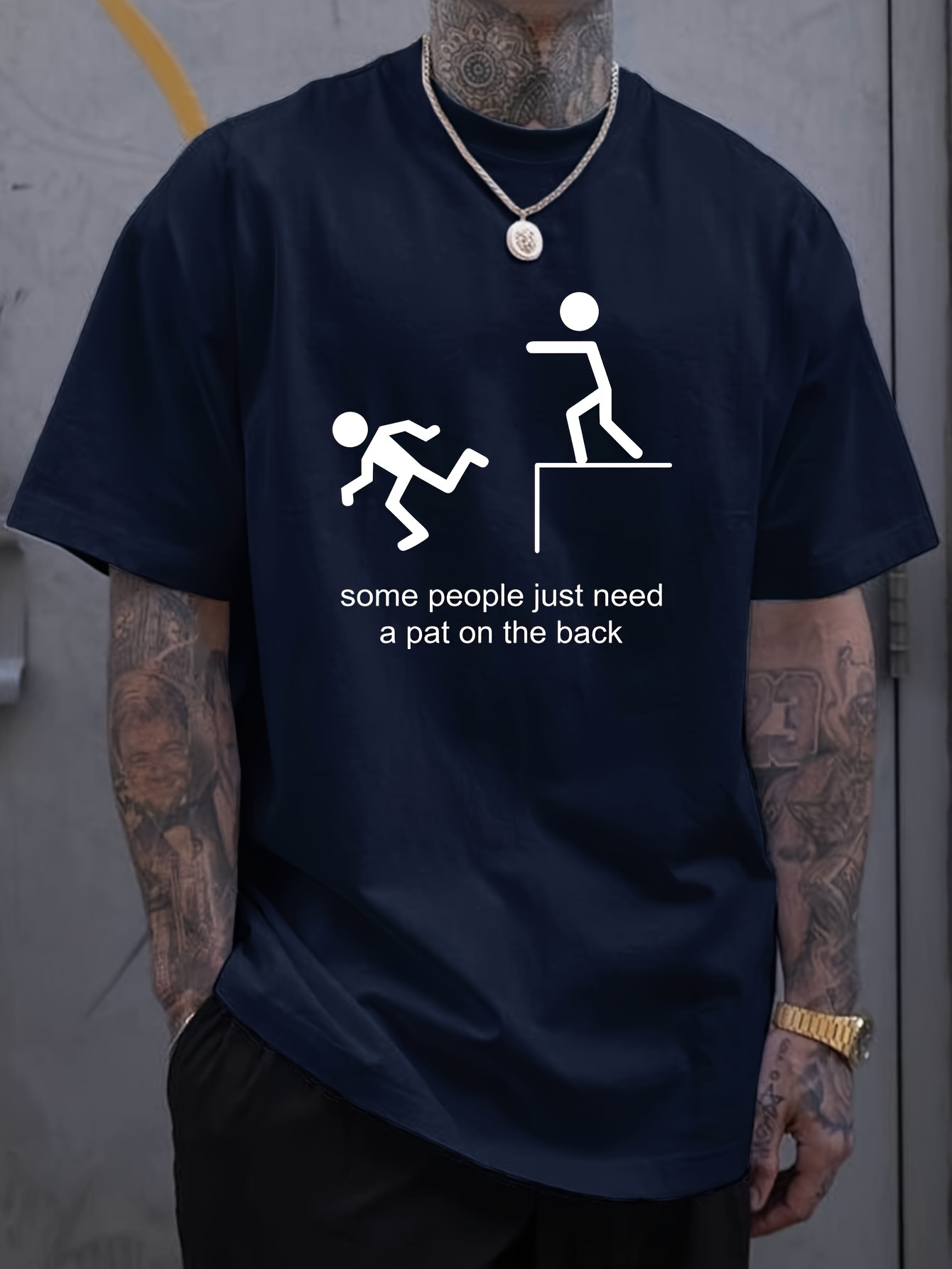  Men's Graphic T-Shirt Some People Have to Wait Their