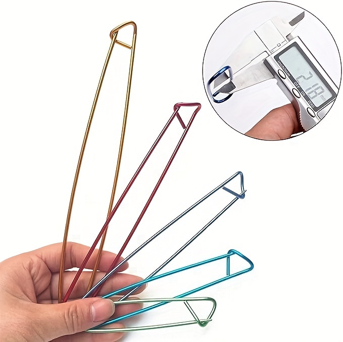  9 Pieces Cable Stitch Holders, Mixed Color Aluminum Cable  Needles Stitch Holders, Safety Pin Brooch Weaving Needle Sweater Knitting  Tool, Bent Tapestry Needles for Yarn Sewing Knitting