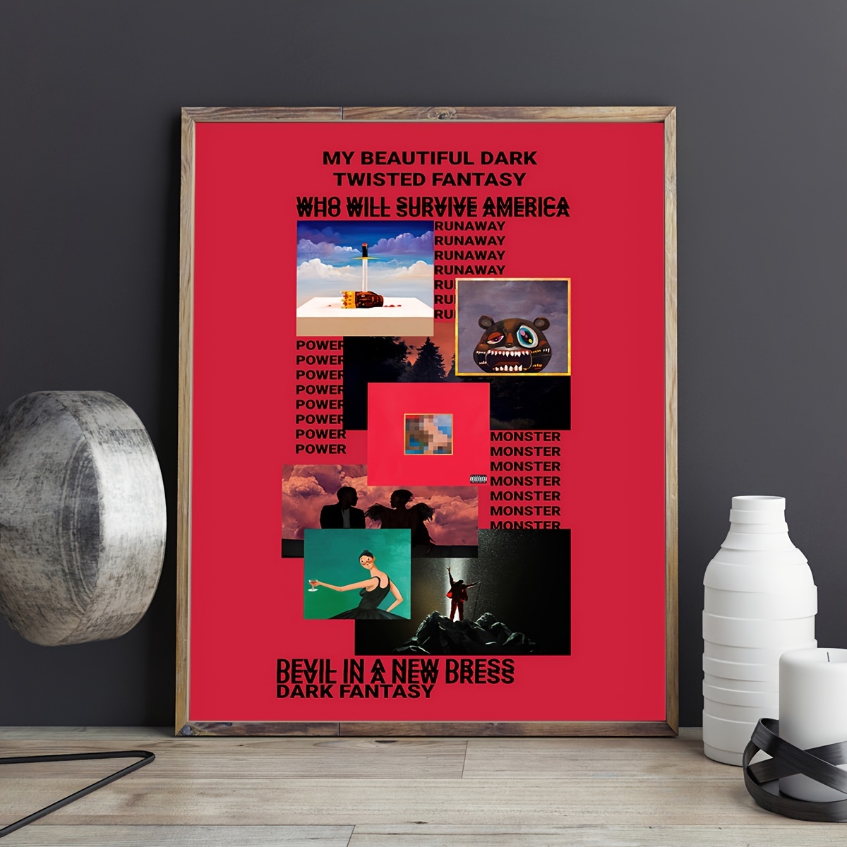 Kanye West Graduation Music Album Cover Poster Prints Art Canvas Painting  Wall Living Room Home Decor (No Frame)