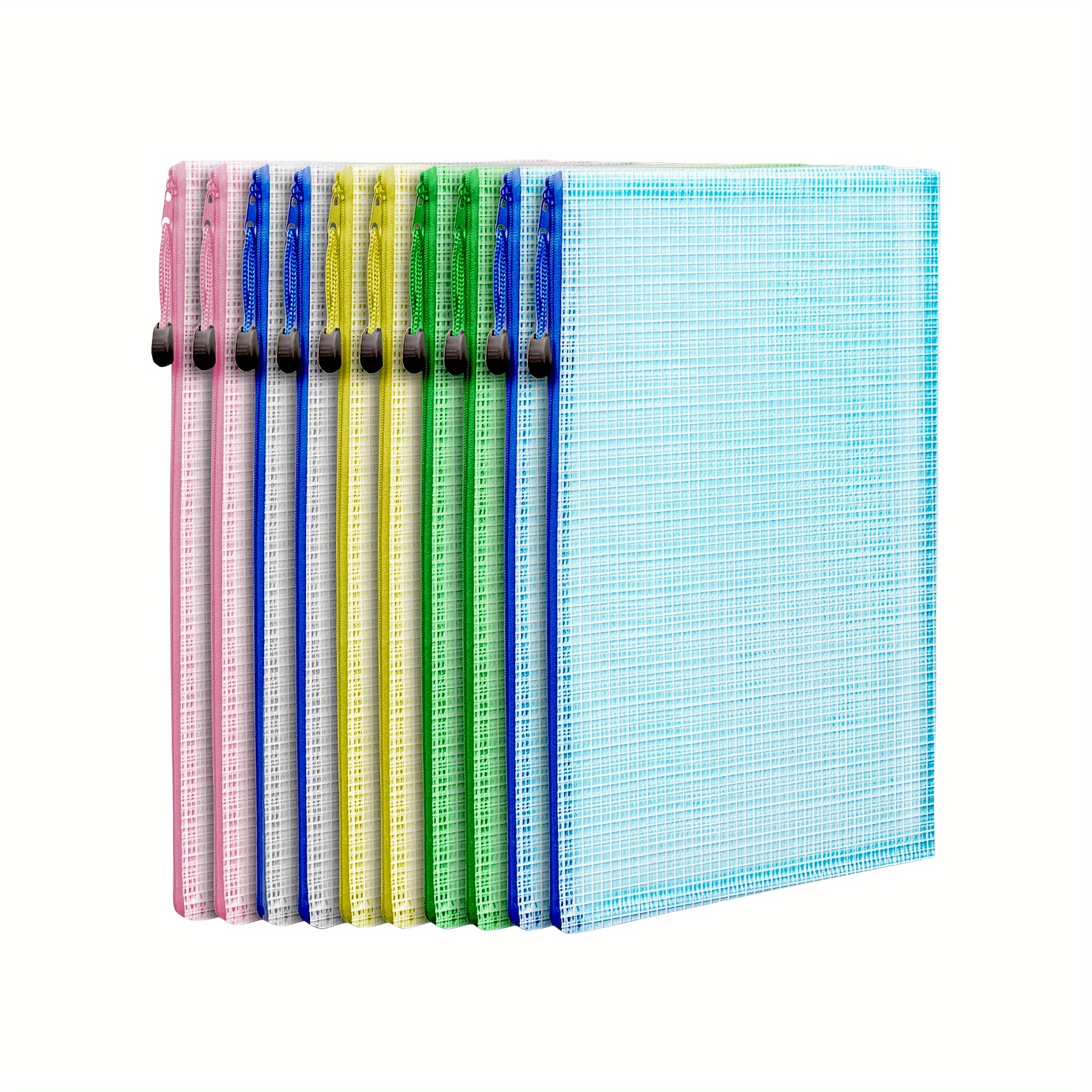 Mesh Zipper Pouch, A4 Letter Size Mesh Bags With Zipper, Document Bags,  Plastic Envelopes Zip File Folders, Storage Bags For Organization, Travel,  File Jackets & File Pockets - Temu