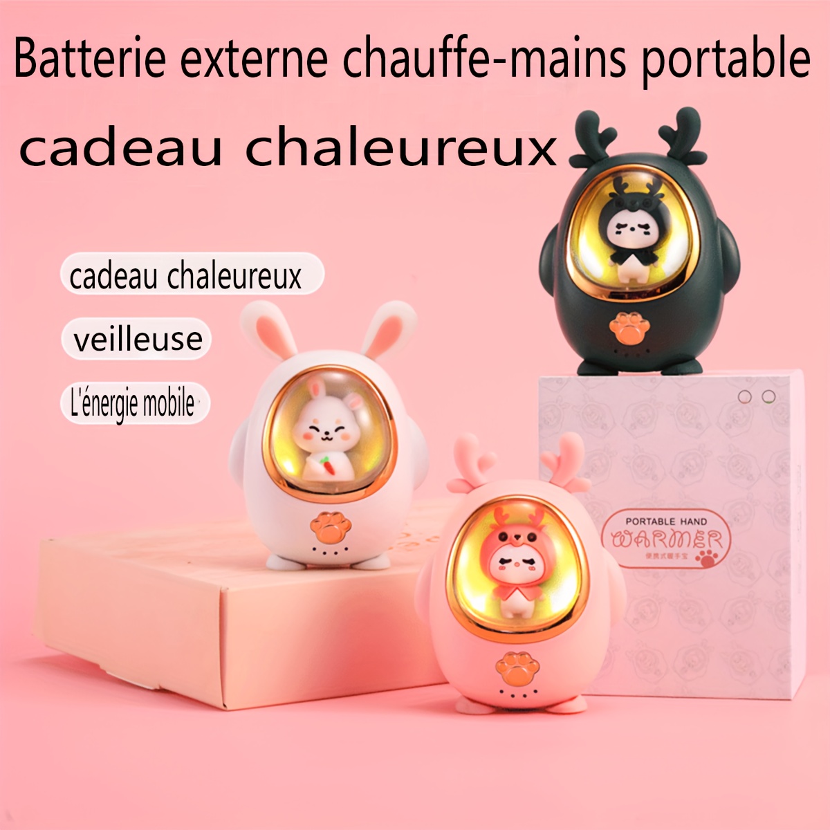 Chauffe-Mains Rechargeable, Batterie Externe Électrique De 10 000