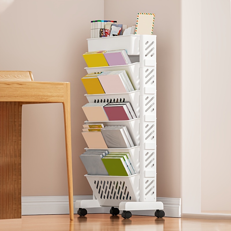 Stackable Book Cart Storage Rack Portable Durable Document - Temu