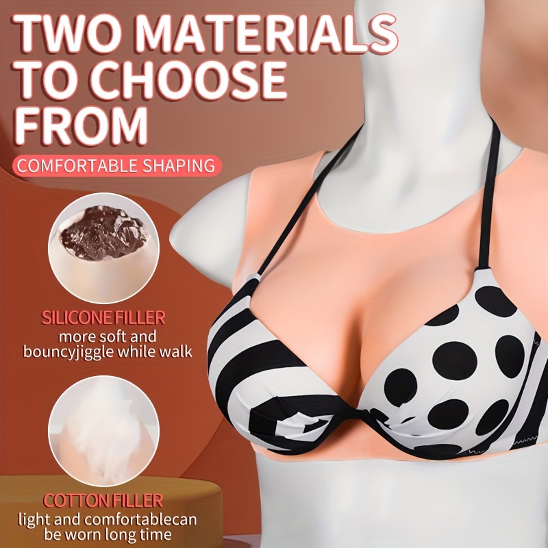 C/d/f Cup Realistic Silicone Breast Form Round Neck High - Temu Canada