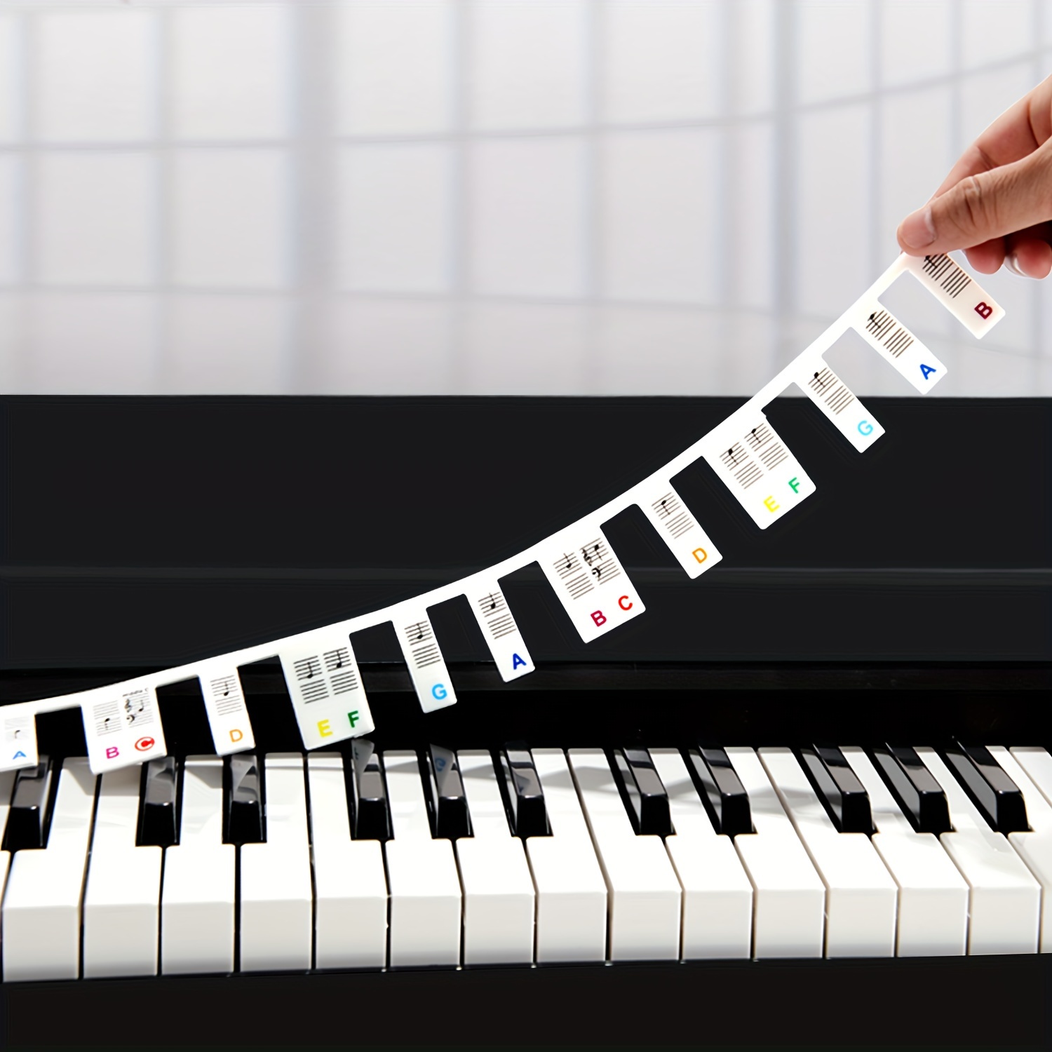 Étiquettes de notes de clavier de piano amovibles, autocollants de
